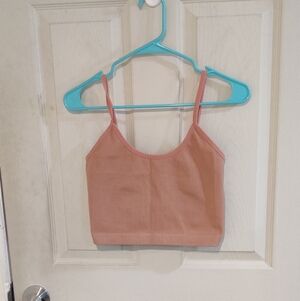 Madewell Seamless Crop Cami in Ground Clay